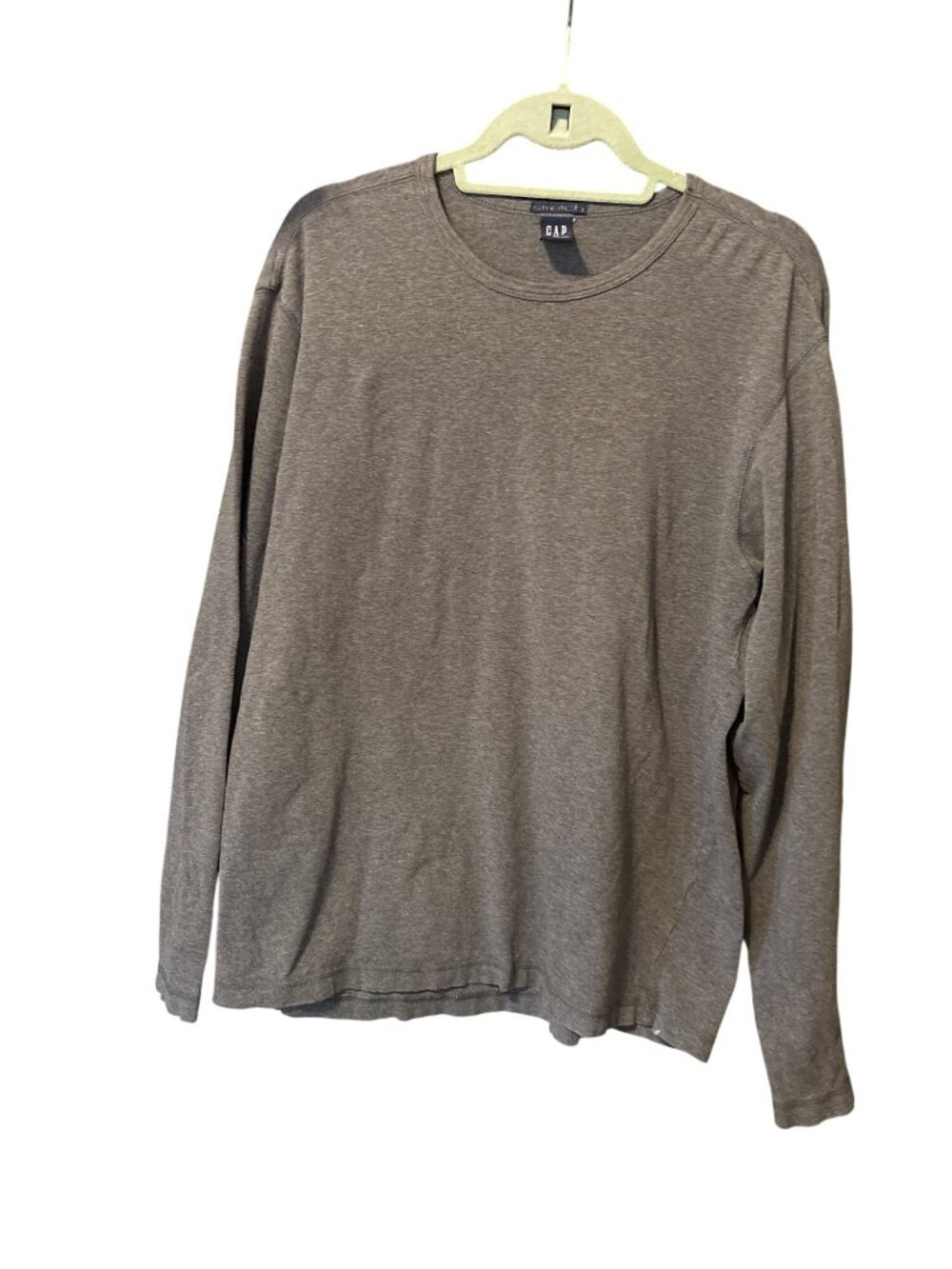 GAP Shirt Women's XL Gray Long Sleeve Casual Knit Soft Stretch Cotton Crew Neck